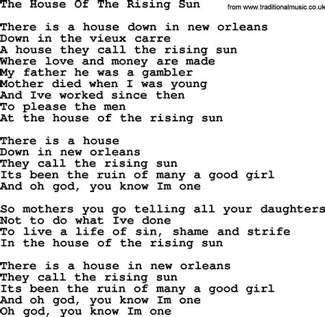 house of the rising sun heavy metal|house of the rising sun lyrics.